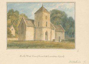Wiltshire - Église de Berwick Saint Leonard, 1817