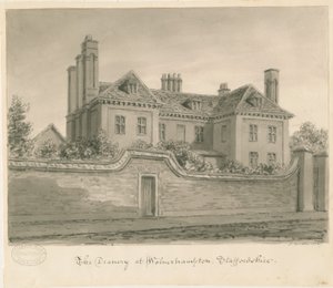 Wolverhampton - La maison du doyen : dessin sépia - John Buckler
