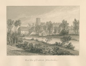 Worcestershire - Droitwich - Vue Est de la Ville, 1833 - John Buckler
