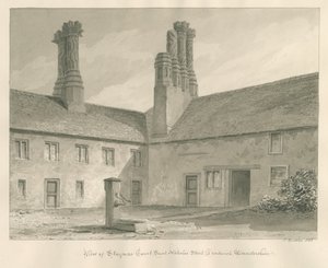 Worcestershire - Droitwich - Staynors Court : dessin sépia, 1833 - John Buckler