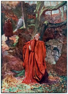 "Christian et Hopeful quittent Atheist en riant" de "Le Voyage du Pèlerin de ce Monde à Celui qui Vient" par John Bunyan - John Byam Liston Shaw