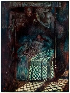 "Le rêve de Christiana" de "Le Voyage du Pèlerin de ce monde à celui qui est à venir" par John Bunyan - John Byam Liston Shaw