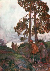 Feeble and Ready-to-Halt bring up the Rear (lithographie couleur)