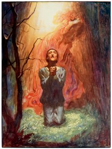 "Monsieur Standfast" de "Le Voyage du pèlerin de ce monde à celui qui est à venir" par John Bunyan - John Byam Liston Shaw