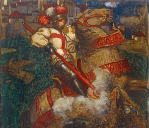 Saint Georges terrassant le dragon, 1908 - John Byam Liston Shaw