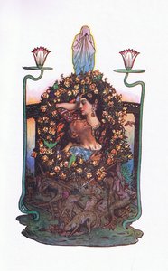 Le jardin près du pont, illustration de The Garden of Kama (et autres poèmes de l