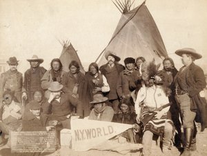 Chefs indiens et officiels américains à Pine Ridge, 1891