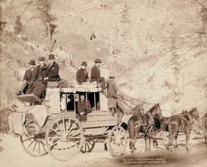 Le carrosse de Deadwood voyageant dans le Dakota du Sud