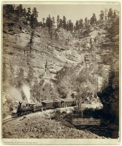 Train traversant Elk Canyon - John C. H. Grabill