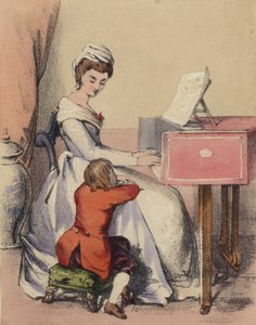 Marie-Antoinette chantant au Dauphin, fils du roi Louis XVI - John Callcott Horsley