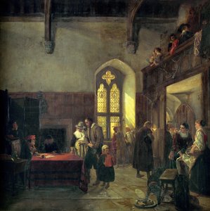 Jour de loyer à Haddon Hall - John Callcott Horsley