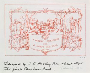 La première carte de Noël, par J.C.Horsley, 1843