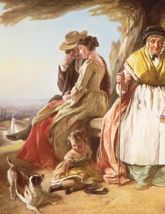 Jeunesse et Vieillesse, détail des amoureux (détail) - John Callcott Horsley