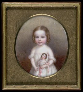 Petite fille avec poupée - John Carlin