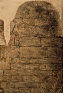 Étude des peintures murales à la salle capitulaire - John Carter