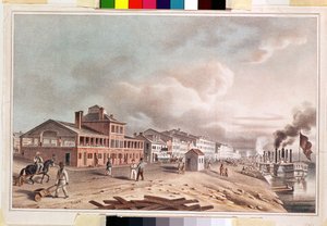 Front Street, St. Louis, Missouri, 1840 - John Caspar Wild