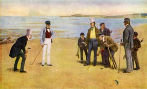 Le Stymie, un quatuor jouant au golf à North Berwick - John Charles (after) Dollman