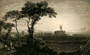Vue est de la ville de Canterbury - John Charles Varrall