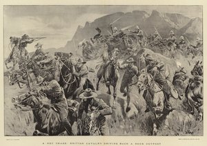 Une poursuite chaude, la cavalerie britannique repoussant un avant-poste boer