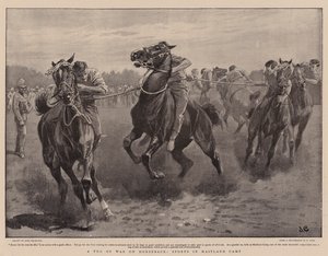 Une lutte à la corde à cheval, Sports au camp de Maitland