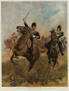 Un officier et un trompette du 20e hussards, ordre de revue
