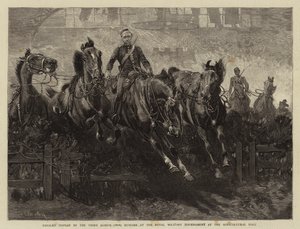 Exhibition de cavalerie par le troisième (King