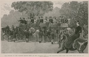 Rassemblement du Coaching Club au Magazine, Hyde Park, Londres (gravure) - John Charlton