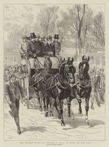 La rivière gelée à Oxford, un quatre-en-main sur la glace - John Charlton