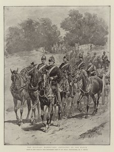 Les manœuvres militaires, artillerie en marche - John Charlton