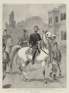 Le Sultan chez lui, Abdul Hamid chevauchant dans le Parc du Palais de Yildiz