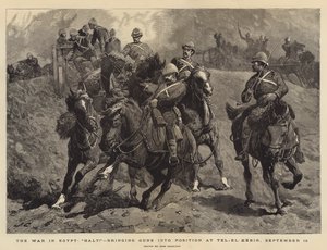 La guerre en Égypte, Halte!, apportant des canons en position à Tel-el-Kebir, 13 septembre - John Charlton