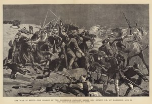 La guerre en Égypte, la charge de la cavalerie de la maison sous le colonel Ewart, à Kassassin, 28 août