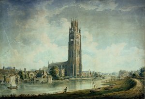 Boston Stump : vue du sud-ouest - John Chessell Buckler