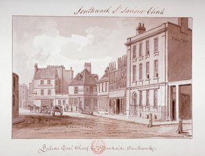 Falcon Coal Wharf, Bankside, Southwark, Londres, 1827