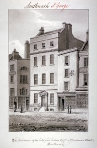Maison dans Blackman Street, Southwark, Londres, 1827 - John Chessell Buckler