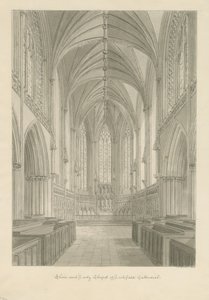 Intérieur de la cathédrale de Lichfield - Chœur et chapelle de la Vierge - John Chessell Buckler