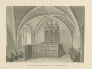Intérieur de la cathédrale de Lichfield - Cour de l