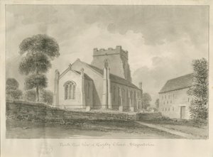 Église de Kingsley: dessin sépia, 1841