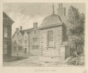 Lichfield - École des mineurs et Conduit : dessin à la sépia