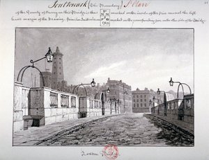 Pont de Londres, Southwark, Londres - John Chessell Buckler