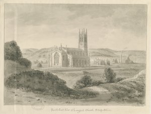 Église de Longport - St. Paul : dessin sépia, 1841 - John Chessell Buckler