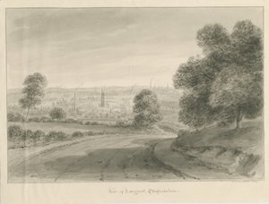 Village de Longport: dessin sépia - John Chessell Buckler