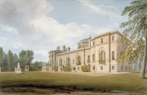 Vue nord-ouest de Chiswick House, Chiswick, Hounslow, Londres, 1822