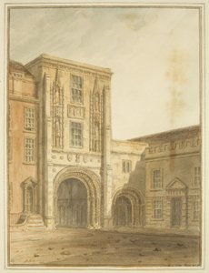 Vue nord de la porte du collège - John Chessell Buckler