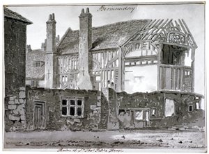 Vestiges de la maison de Thomas Pope, Mill Lane, Bermondsey, Londres - John Chessell Buckler