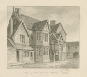 Stafford - Vieilles maisons dans Crabbery Lane (1841)