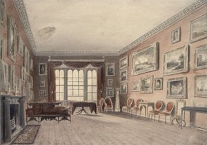 La galerie à Browsholme, près de Clitheroe, Yorkshire - John Chessell Buckler