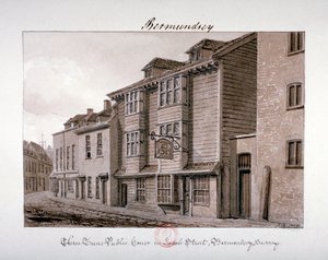Vue de la taverne des Trois Tonneaux sur Jacob Street, Bermondsey, Londres, 1828