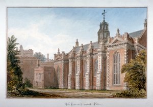 Vue de la salle au palais de Lambeth, Londres - John Chessell Buckler