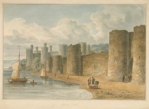 Pays de Galles - Carnarvonshire - Château de Conway, 1810 - John Chessell Buckler